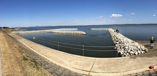 小袖ヶ浜地区突堤改築工事 発注者：（独）水資源機構　利根川下流総合管理所 平成27年3月竣工 完成