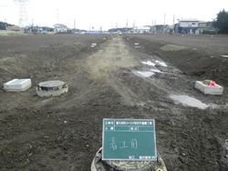 萱丸地区A-24街区外整備工事 発注者：独立行政法人 都市再生機構 平成28年10月竣工 着工前