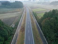 工事名：02国補地道　道路改良舗装工事（その5）　令和3年3月竣工　発注者：茨城県土浦土木事務所 着工前