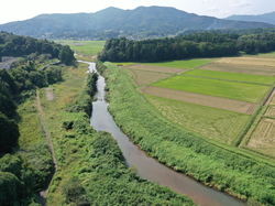 工事名：31国補河改　河道掘削工事（その3）　令和3年3月竣工　発注者：茨城県土浦土木事務所 着工前