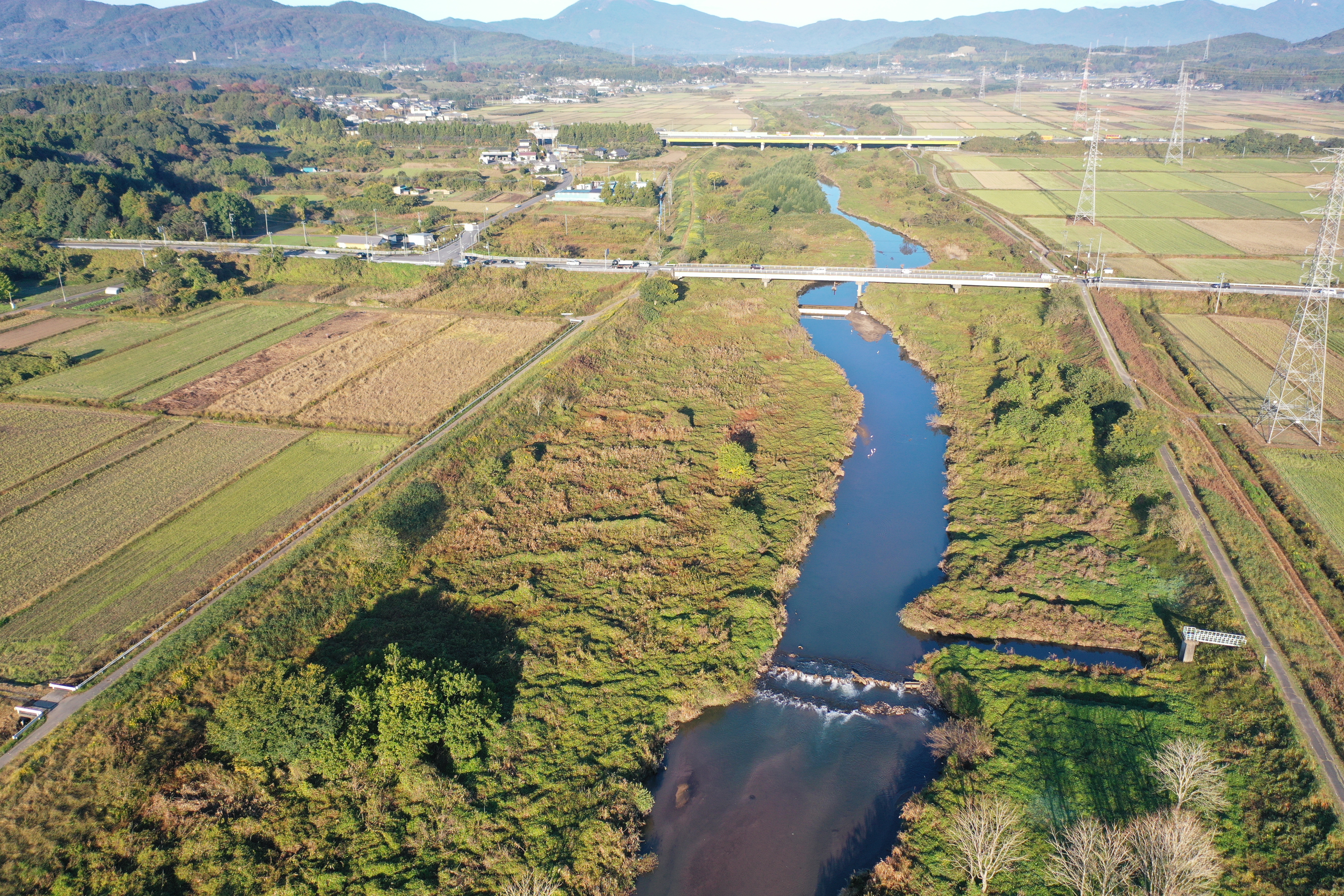 工事名：02国補河改　河道掘削工事（その2）　令和4年5月竣工　発注者：茨城県土浦土木事務所 着工前