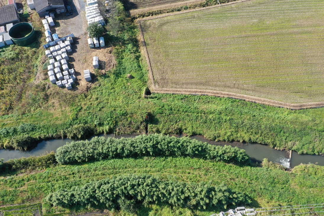 工事名：03国補地道　道路排水整備工事　令和4年7月竣工　発注者：土浦土木事務所 着工前