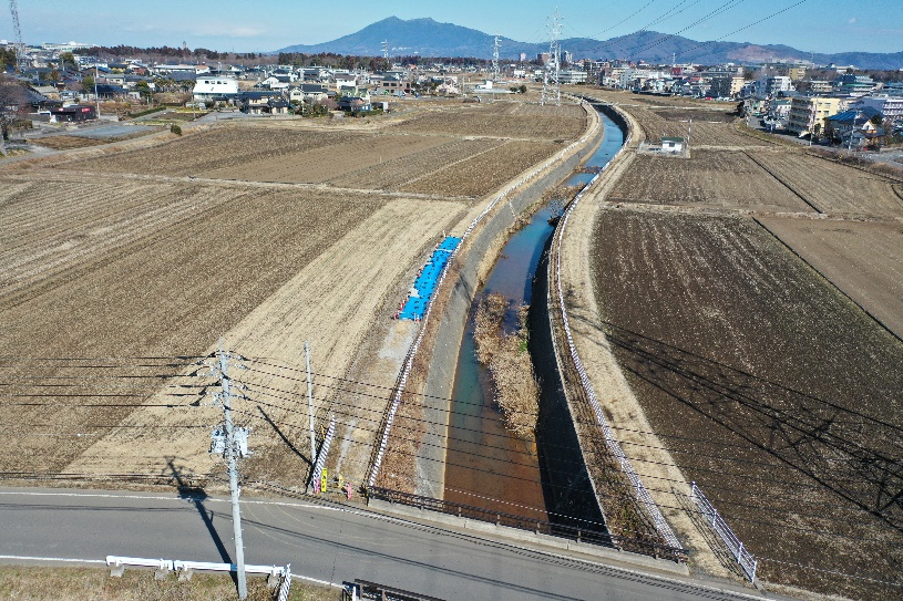 工事名：03県単河防　護岸修繕工事 令和5年3月竣工 発注者：茨城県土浦土木事務所 着工前1