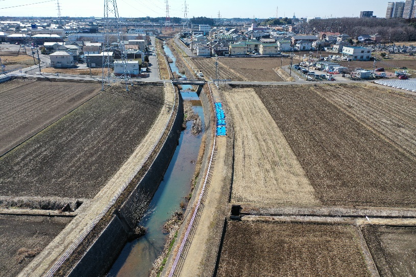 工事名：03県単河防　護岸修繕工事 令和5年3月竣工 発注者：茨城県土浦土木事務所 着工前2