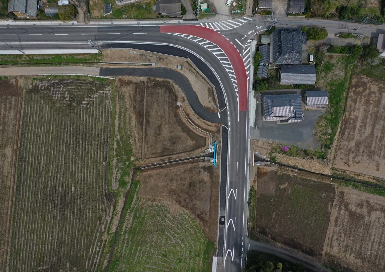 工事名：05国補地道　道路改良舗装工事　令和6年3月竣工　発注者：茨城県土浦土木事務所 着工前